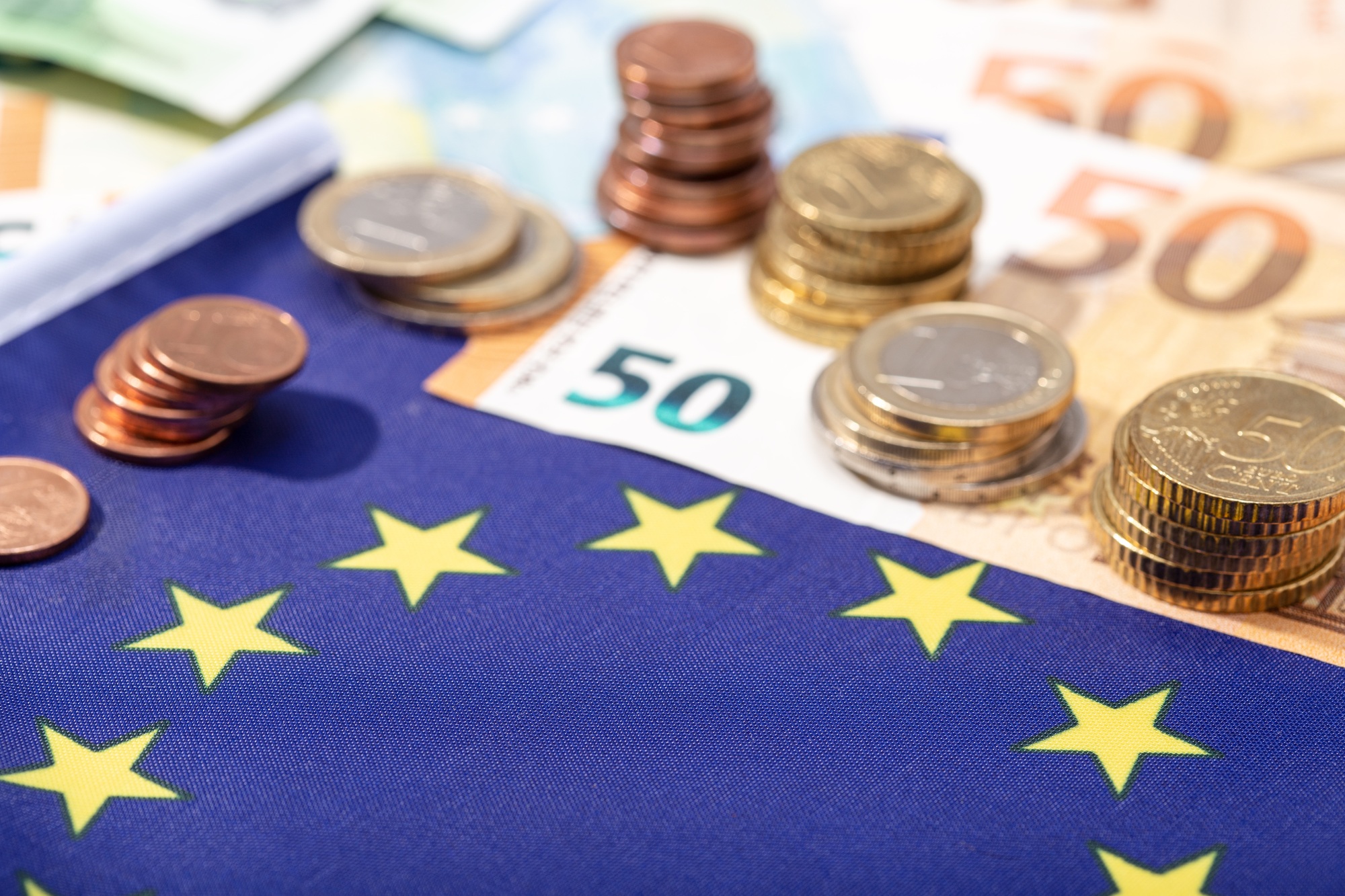 European Union financial stimulus on coronavirus Covid-19 pandemic concept